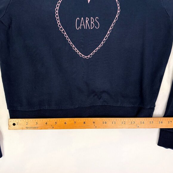ASOS Carbs navy blue sweatshirt size US 8 - Picture 2 of 5
